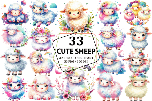 Download Cute Sheep Clipart Sublimation PNG - Premium Resources