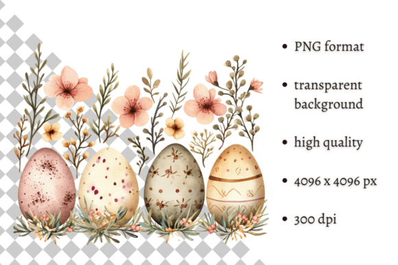 Download Watercolor Easter Eggs Clipart PNG - Easter eggs clipart Collection