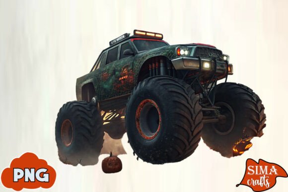 Download Halloween Monster Truck PNG - Premium Resources