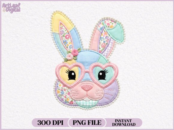 Download Patchwork Bunny Pastel Floral Easter PNG - Pastel floral easter Collection