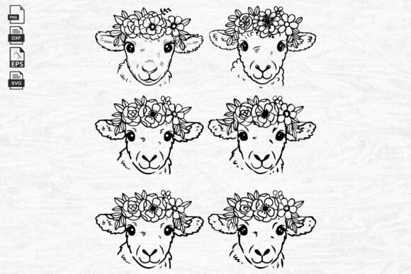 Download Floral Lamb SVG Bundle, Sheep, Easter - Premium Resources